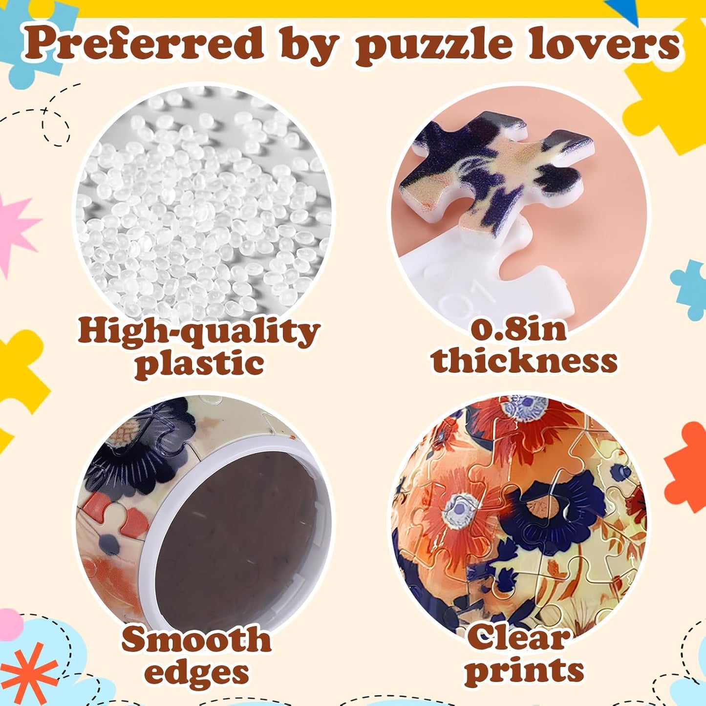 C1:Unique 3D Puzzle Vase for Adults - 160 Pieces of Puzzle Flower Vase, Blossoming Flowers Themed Art Projects Gift for Women Housewarming Home Decoration