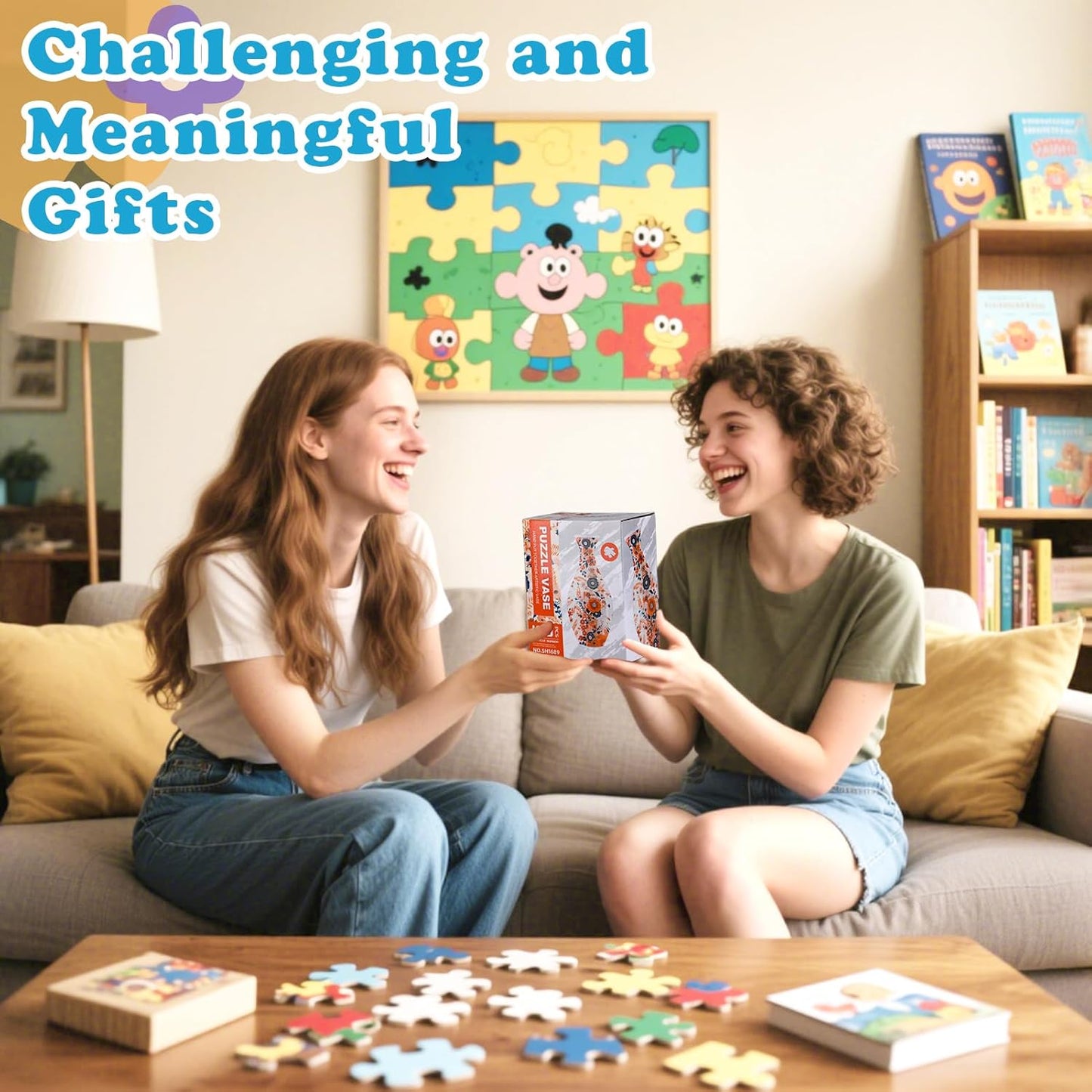 C2:Unique 3D Puzzle for Adults - 160 Pieces of Puzzle Vase, Cananga Odorata Themed Art Projects Gift for Women Housewarming Home Decoration