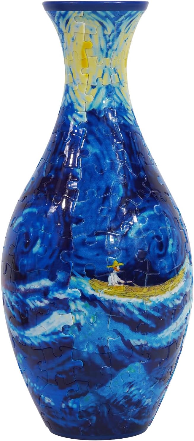 A3:Small Boat,3D Puzzle Planter Vase for Home Decoration, 160 Pieces DIY Flower Vase - Perfect Housewarming Gift