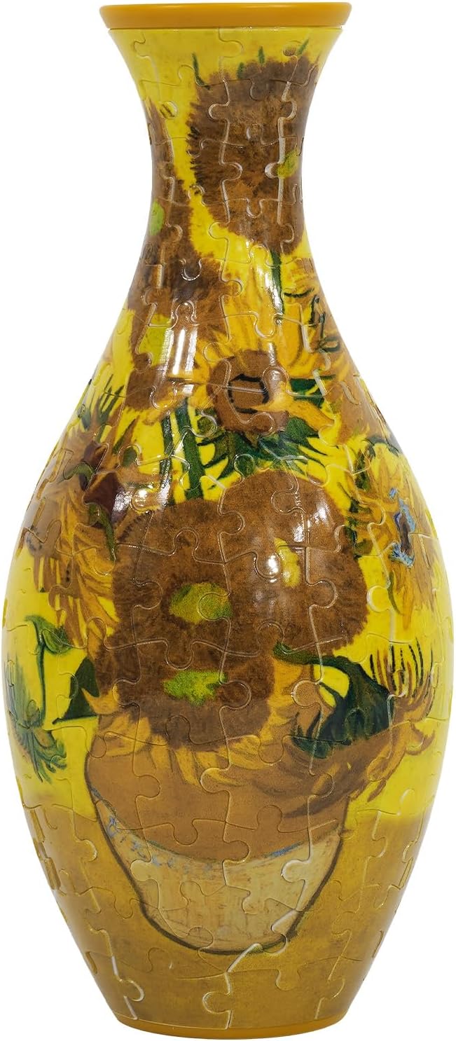 A21:Sunshine Blossom,3D Puzzle Planter Vase for Home Decoration, 160 Pieces DIY Flower Vase - Perfect Housewarming Gift