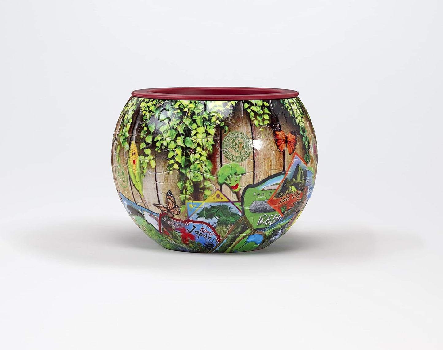 ’Grow a Garden' 3D Flowerpot Puzzle - 80 Pieces by Spartan & The Green Egg - Includes 3 Mini Hedgehogs and 3 Mini Mushrooms - 4in x 4in x 4in (10.16cm x 10.16cm)