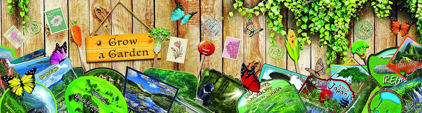 ’Grow a Garden' 3D Flowerpot Puzzle - 80 Pieces by Spartan & The Green Egg - Includes 3 Mini Hedgehogs and 3 Mini Mushrooms - 4in x 4in x 4in (10.16cm x 10.16cm)