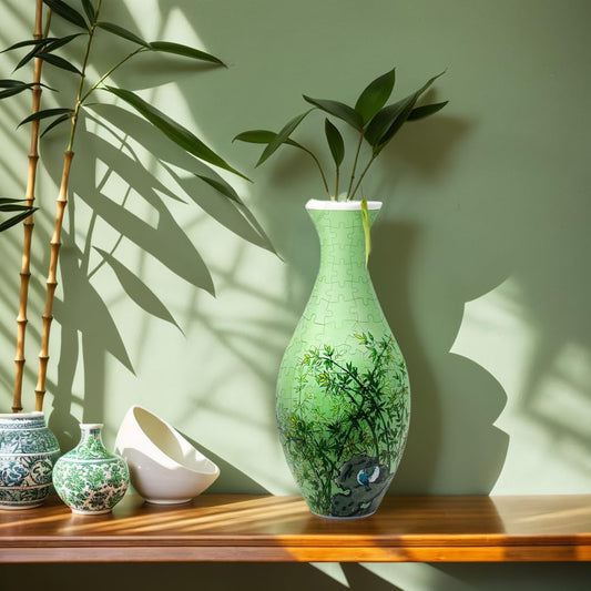 B1:DIY Bamboo Plant Vase Set for Home & Office Decor, Building Sets