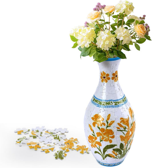 C2:Unique 3D Puzzle for Adults - 160 Pieces of Puzzle Vase, Cananga Odorata Themed Art Projects Gift for Women Housewarming Home Decoration