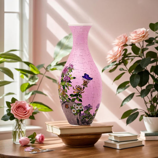 B2:DIY Vase Kit for Unique Home & Office Decor, Creative Gift for Mom, Women & Men, 4D Jigsaw Craft for Arts